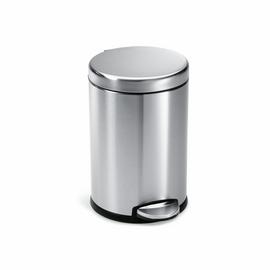Simplehuman 4.5L Round Bathroom Pedal Bin - Silver