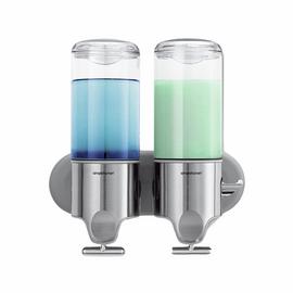 Simplehuman Double Wall Mounted Pump - Stainless Steel