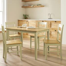 Argos Home Chicago Extend Cream Dining Table & 4 Chairs