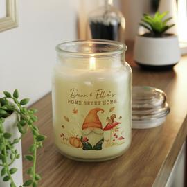 Personalised Autumn Gonk Medium Candle