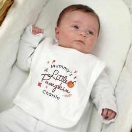 Personalised Little Pumpkin Baby Bib