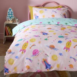 Habitat Space Girl Pink Kids Bedding Set