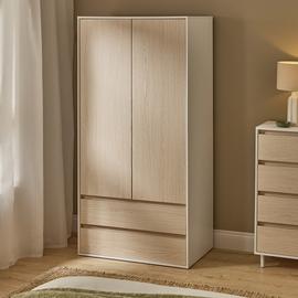 Argos Home Holland 2 Door 2 Drawer Wardrobe - Light Oak