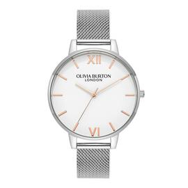 Olivia Burton Ladies Silver Stainless Steel Strap Watch