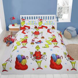 The Grinch White Kids Bedding Set - Double