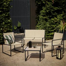 Argos Home Showhome 4 Seater Garden Sofa Set - Black
