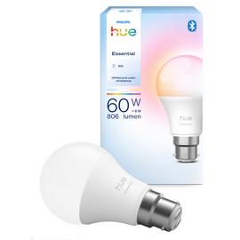 Philips Hue Essential B22 8W Smart Light Bulb - Pack of 1