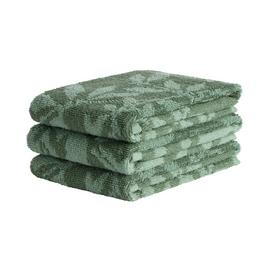 Argos Home Pack of 3 Terry Tea Towels - Green Foliage
