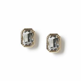 Freedom Gold Crystal Stone Stud Earrings