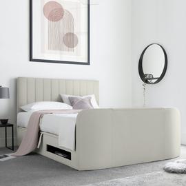 Time4Sleep Onelife Kingsize Side Lift Ottoman TV Bed - Beige