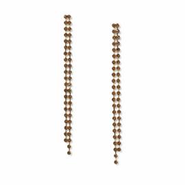 Freedom Yellow Gold Cupchain Drop Earrings