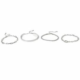 Liars & Lovers Silver T-Bar Paperclip Wristwear Set