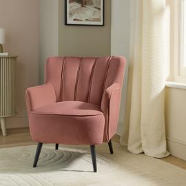 Argos Home Liora Velvet Armchair - Pink