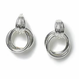 Freedom Silver Chunky Interlock Earrings