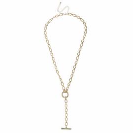 Liars & Lovers Yellow Gold Tone T-Bar Long Necklace