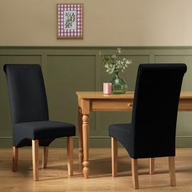 Argos Home Pair of Midback Dining Chair - Black
