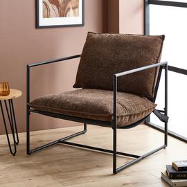 Argos Home Porter Woven Fabric Chair - Brown