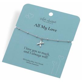 Hot Diamonds Sterling Silver All My Love Kiss Charm Bracelet