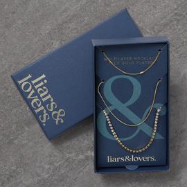 Liars & Lovers Gold Plated Multilayer Tennis Chain Necklace