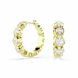 Swarovski Gold Tone Plated Crystal Imber Hoop Earrings