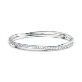 Swarovski Rhodium Plated Crystal Hyperbola Bangle