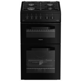 Hotpoint HTG5GCB 50cm Twin Cavity Gas Cooker - Black