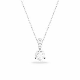 Swarovski Rhodium Plated Stilla Crystal Pendant Necklace