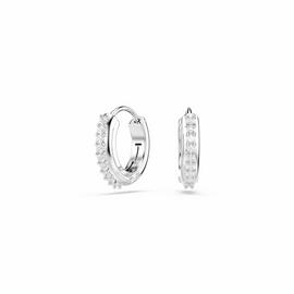 Swarovski Rhodium Plated Crystal Matrix Mini Hoop Earrings