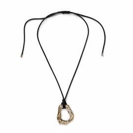Freedom Gold And Black Cord Pendant Necklace