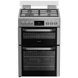 Hotpoint HDG6GDCWX 60cm Double Oven Gas Cooker - S/Steel