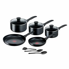 Tefal 8 Piece Aluminium Pan Set - Black