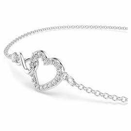 Swarovski Rhodium Plated Infinity & Heart Hyperbola Bracelet