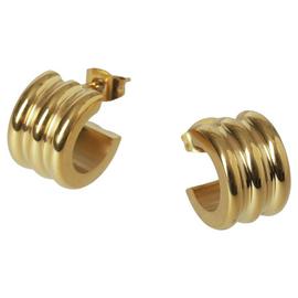 Liars & Lovers Gold Tone Stainless Steel Spiral Hoop Earring