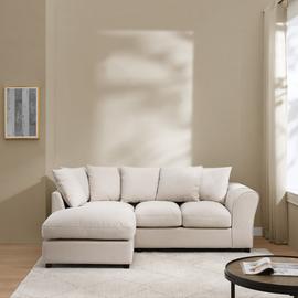 Argos Home Harry Small Left Hand Corner Chaise Sofa -Natural