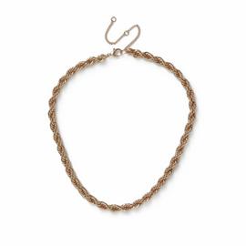 Freedom Gold Thin Twist Rope Chain Necklace