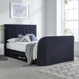 Time4Sleep Santorini Kingsize Ottoman TV Bed - Blue