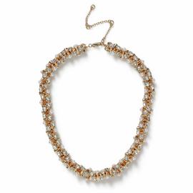 Freedom Gold Tone Pearl Chain Necklace