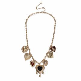 Freedom Gold Heart Charms Necklace