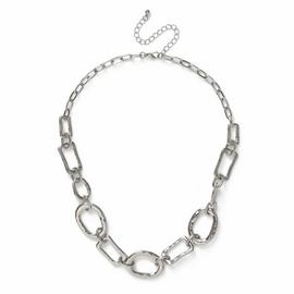 Freedom Silver 18 inch Mismatch Chain Necklace