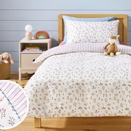 Argos Home Ditsy Floral Rik Rak Kids Bedding Set - Single