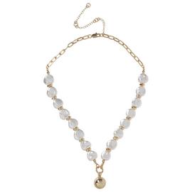 Liars & Lovers Gold Tone Ball Pendant Pearl Necklace