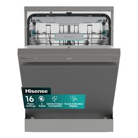 Hisense HS663A90XUK Full Size Dishwasher - Stainless Steel