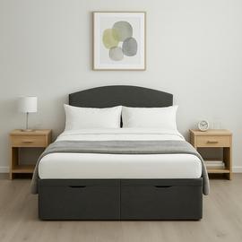 Millbrook Beds Double Fabric Ottoman Bed - Charcoal