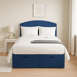 Millbrook Archer Double Fabric End lift Ottoman Bed - Blue