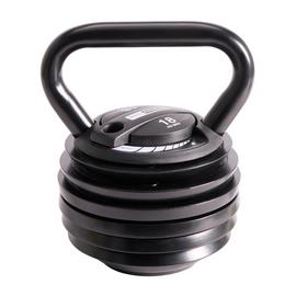Pro Fitness 7-in-1 18kg Adjustable Kettlebell - Black