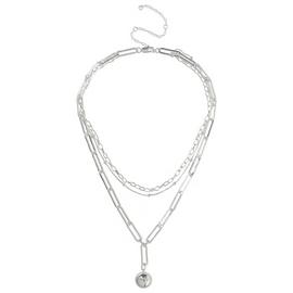 Liars & Lovers Silver Tone Ball Pendant Multilayer Necklace