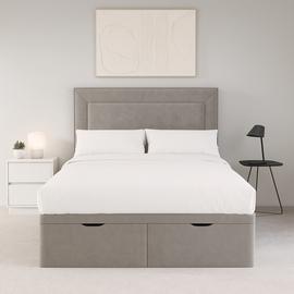 Millbrook Border Superking End Lift Ottoman Bed- Natural