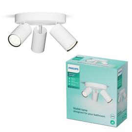 Philips Idris Metal 3 Light Plate Spotlight - White