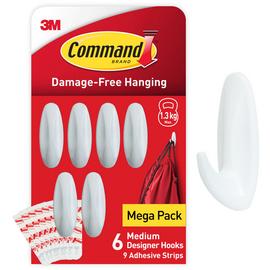Command Designer Medium Hooks - Pack of 6