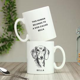 Personalised Message Dog Breed Mug